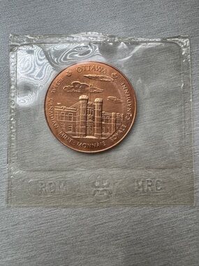Vintage Royal Canadian Mint Ottawa Copper Medallion in Original Sealed Packaging